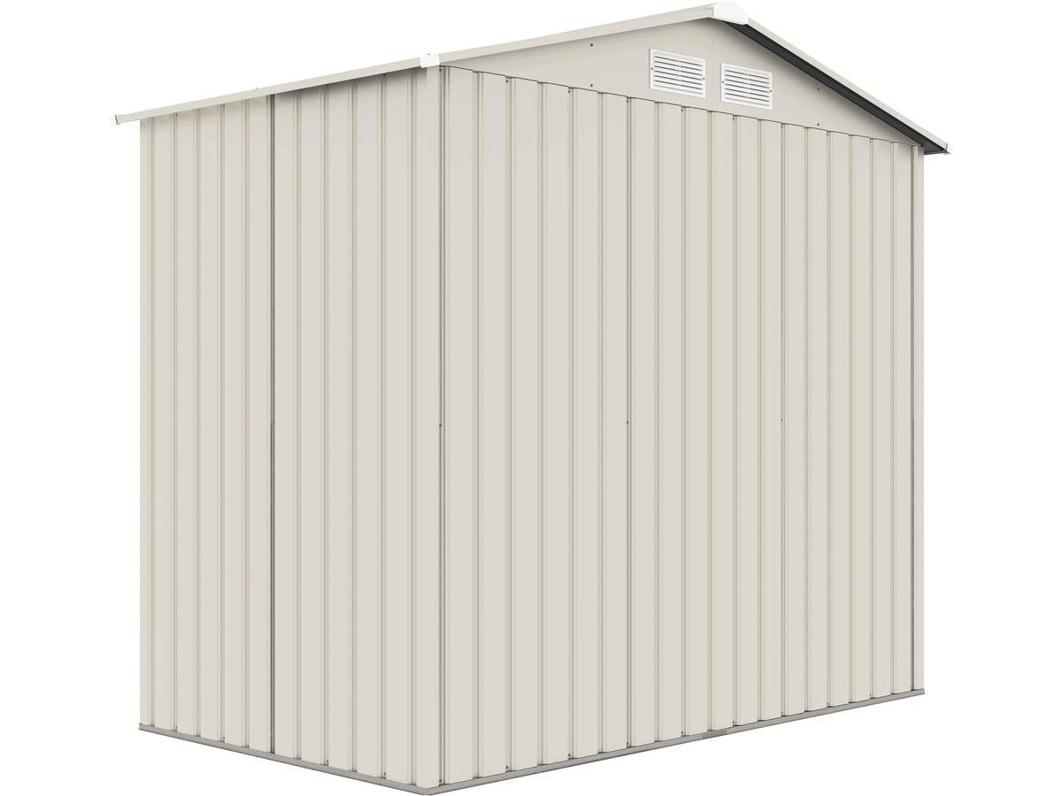 Casetta da giardino in metallo "Nebraska" - 4,07 m² - Beige/Grigio antracite