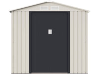 Casetta da giardino in metallo "Nebraska" - 4,07 m² - Beige/Grigio antracite