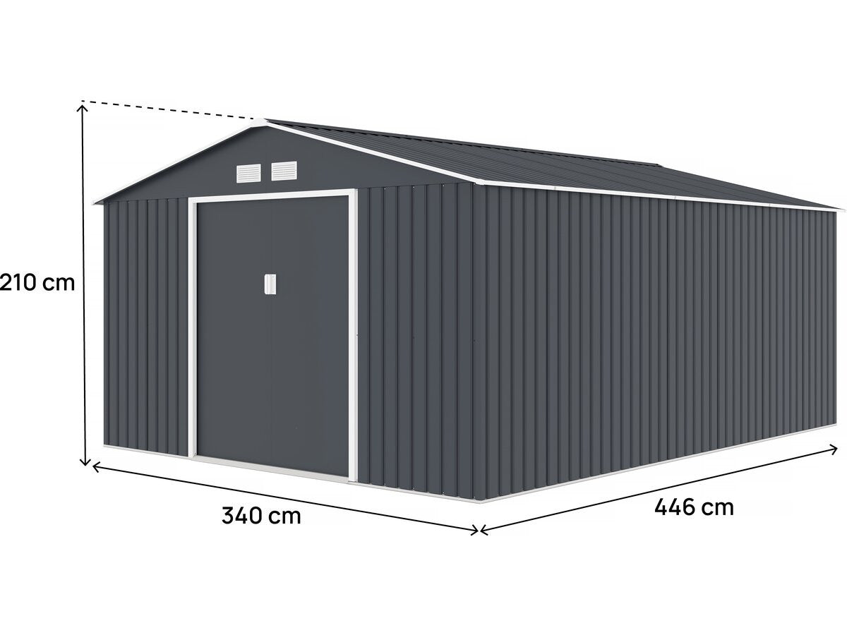 Capannone da giardino in metallo "Vegas" - 15 m² - Francia