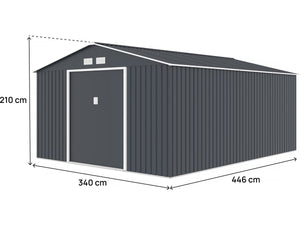 Capannone da giardino in metallo "Vegas" - 15 m² - Francia