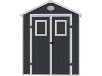 Casetta da giardino in resina "Texas" - 5,23 m² - Kit di ancoraggio incluso - Antracite