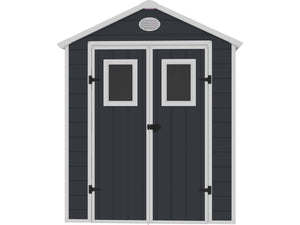 Casetta da giardino in resina "Texas" - 5,23 m² - Kit di ancoraggio incluso - Antracite