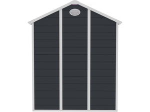 Casetta da giardino in resina "Texas" - 5,23 m² - Kit di ancoraggio incluso - Antracite