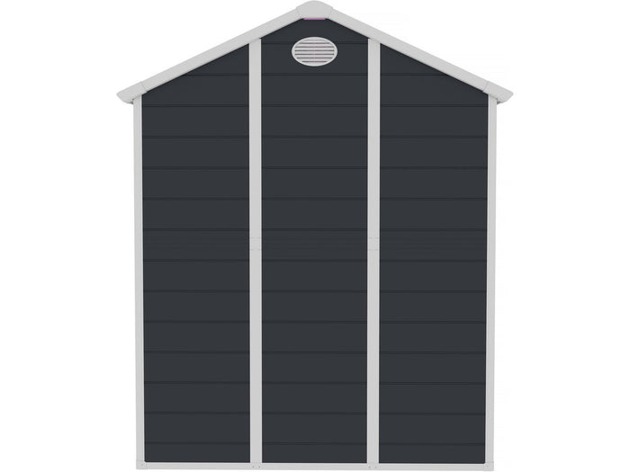 Casetta da giardino in resina "Texas" - 5,23 m² - Kit di ancoraggio incluso - Antracite