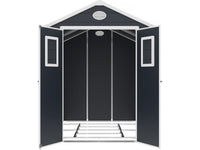 Casetta da giardino in resina "Texas" - 5,23 m² - Kit di ancoraggio incluso - Antracite