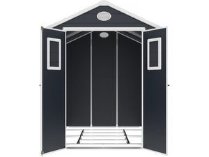 Casetta da giardino in resina "Texas" - 5,23 m² - Kit di ancoraggio incluso - Antracite