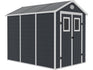 Casetta da giardino in resina "Texas" - 5,23 m² - Kit di ancoraggio incluso - Antracite