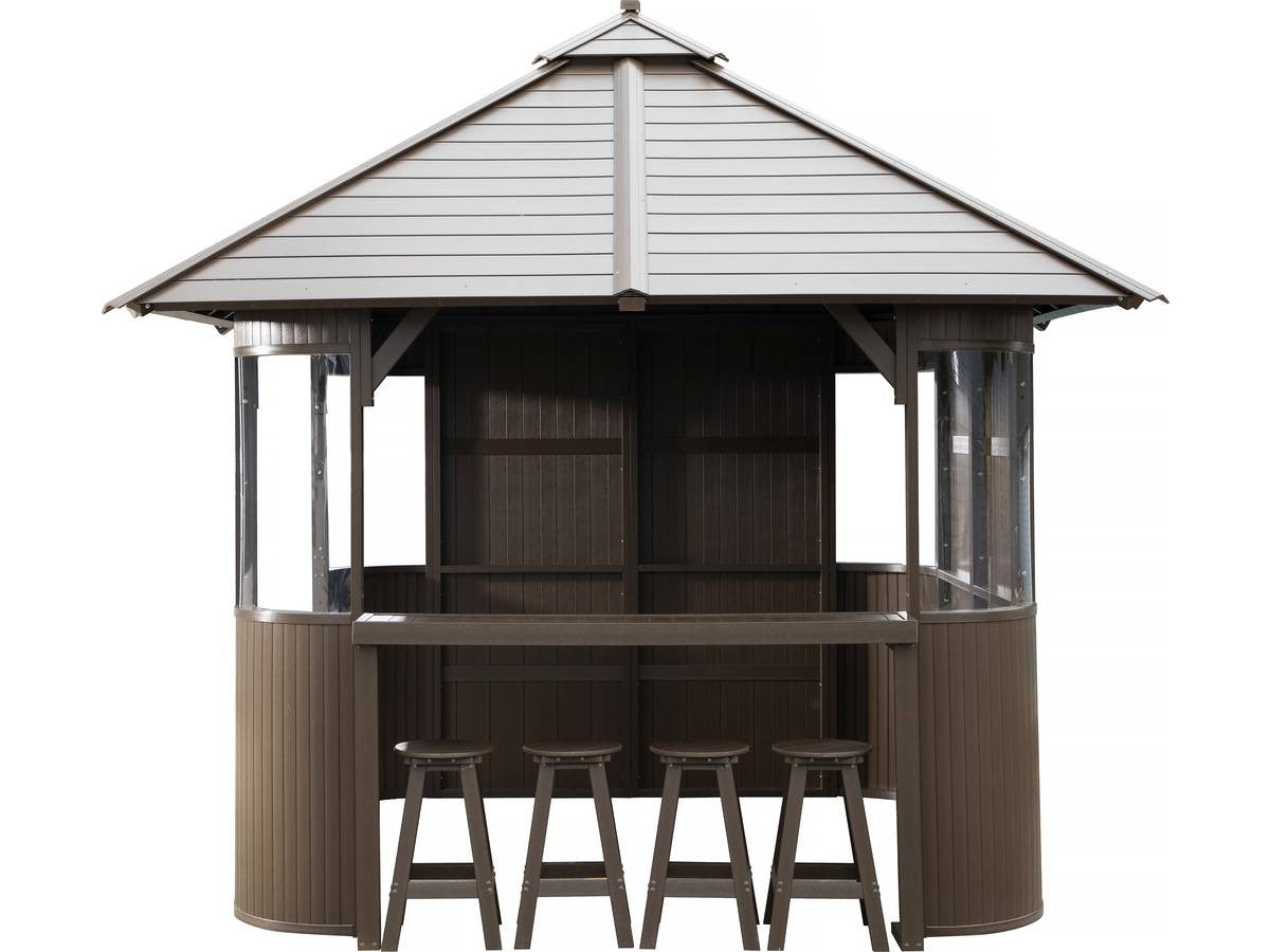 Copertura per spa "Bali" - 330 x 330 x 323 cm - Wenge