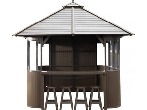 Copertura per spa "Bali" - 330 x 330 x 323 cm - Wenge