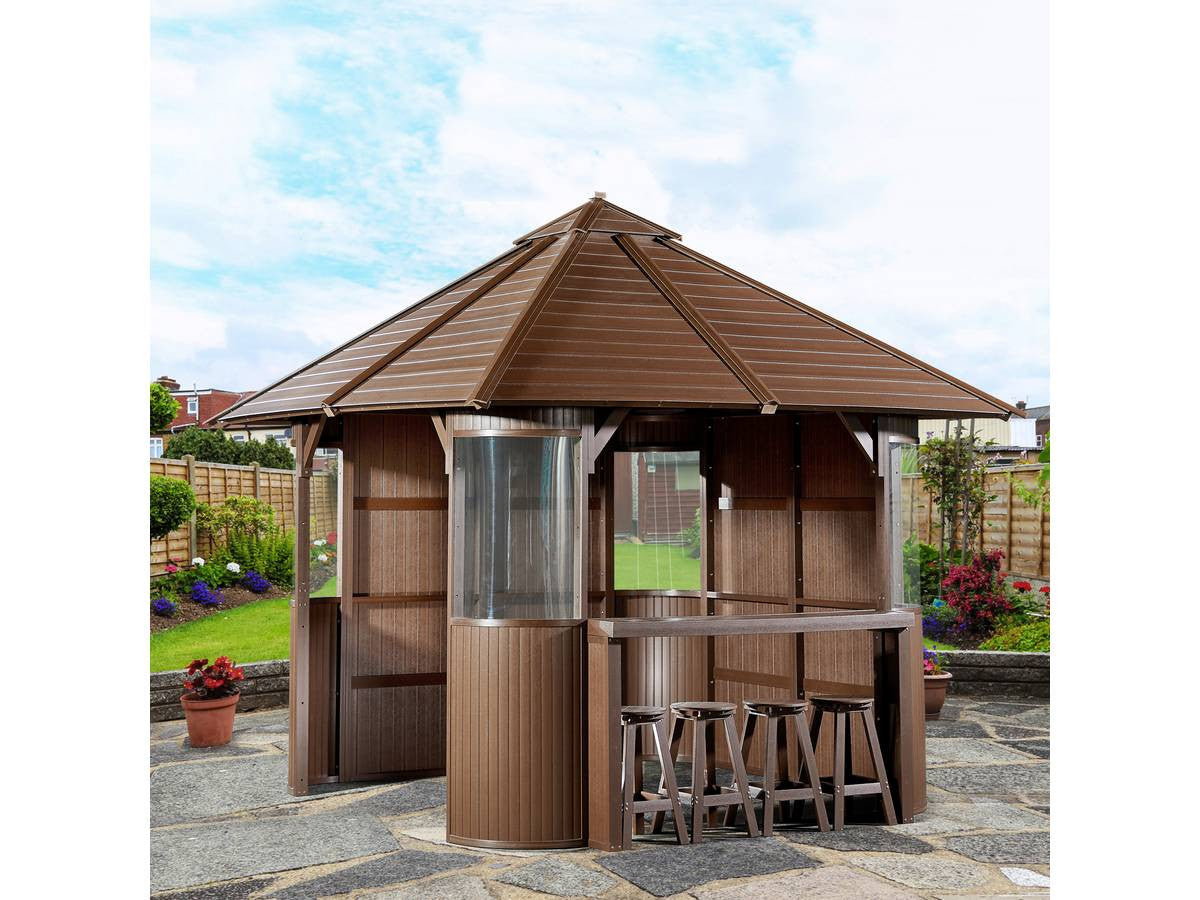 Copertura per spa "Bali" - 330 x 330 x 323 cm - Wenge