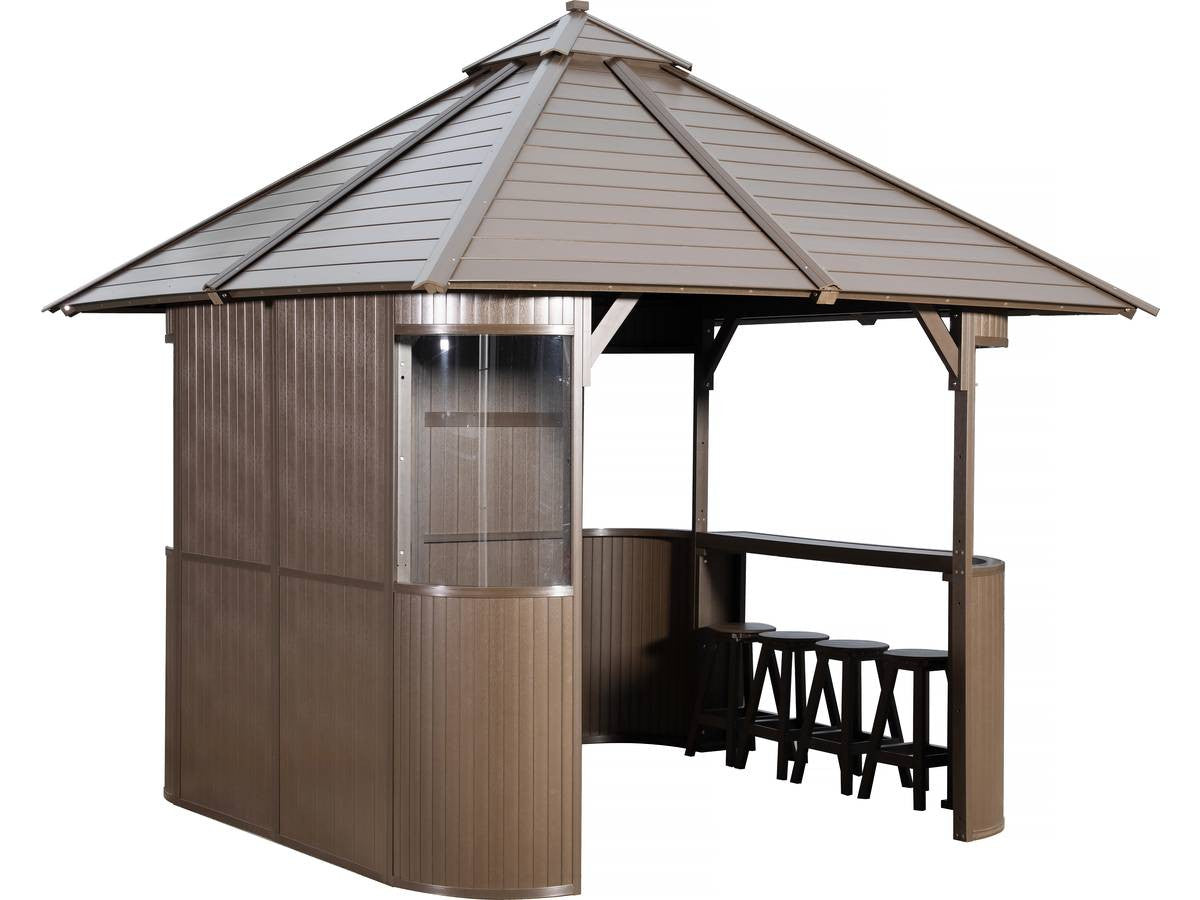 Copertura per spa "Bali" - 330 x 330 x 323 cm - Wenge