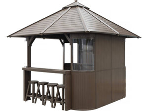 Copertura per spa "Bali" - 330 x 330 x 323 cm - Wenge