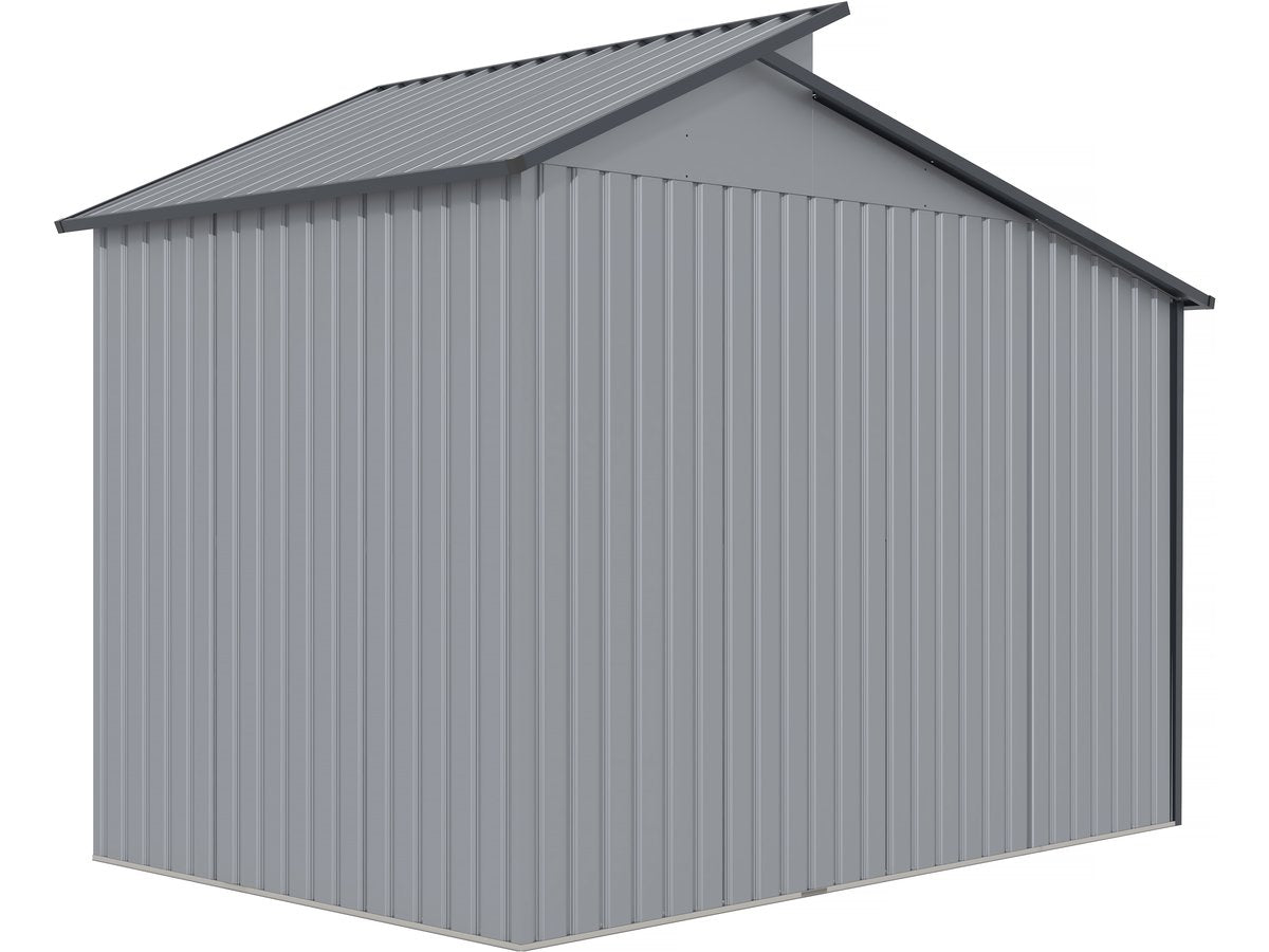 Capanno da giardino in metallo con pergola "Madras" - 5,64 m² -  Grigio