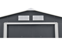 Capanno da giardino in metallo - "Vegas"- 15 m² con grondaia e serbatoio per il recupero dell'acqua