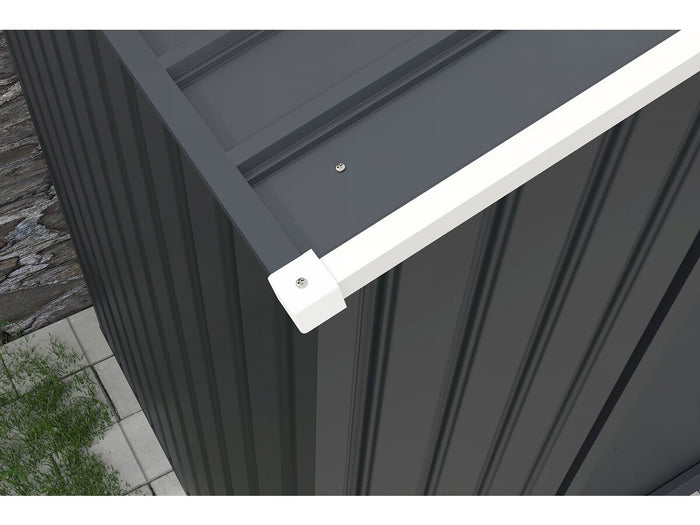 Capanno da giardino in metallo - "Vegas" - 2,7 m² con grondaia