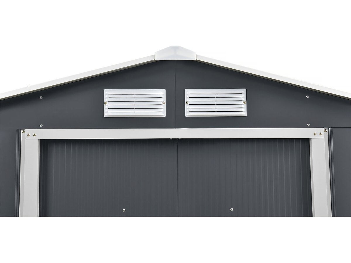 Casetta da giardino in metallo - "Vegas" - 4,07 m² con grondaia e collettore d'acqua