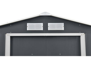 Casetta da giardino in metallo - "Vegas" - 4,07 m² con grondaia e collettore d'acqua