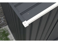 Capanno da giardino in metallo - "Vegas" - 7,06 m² con grondaia e serbatoio per il recupero dell'acqua