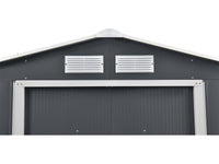 Capanno da giardino in metallo - "Vegas" - 7,06 m² con grondaia e serbatoio per il recupero dell'acqua