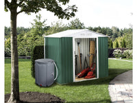 Capanno da giardino in metallo - "Rosas " - 2,71 m² con serbatoio per il recupero dell'acqua