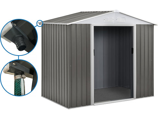 Casetta da giardino in metallo "Dallas" - 2,71 m² con grondaie