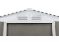 Casetta da giardino in metallo "Dallas" - 4,07 m² con grondaia e collettore d'acqua