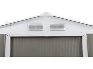 Casetta da giardino in metallo "Dallas" - 4,07 m² con grondaia e collettore d'acqua