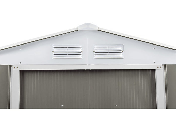 Capanno da giardino in metallo "Dallas" - 5,29 m² con grondaia e serbatoio per il recupero dell'acqua