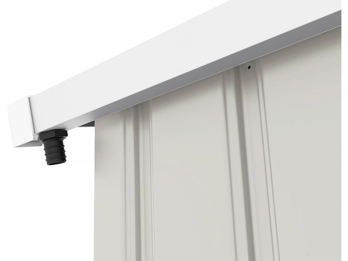 Casetta da giardino in metallo "Nebraska" - 4,07 m² con grondaia e collettore d'acqua