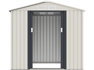 Casetta da giardino in metallo "Nebraska" - 4,07 m² con grondaia e collettore d'acqua