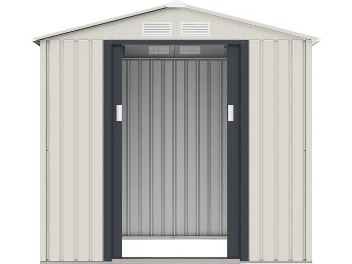 Casetta da giardino in metallo "Nebraska" - 4,07 m² con grondaia e collettore d'acqua