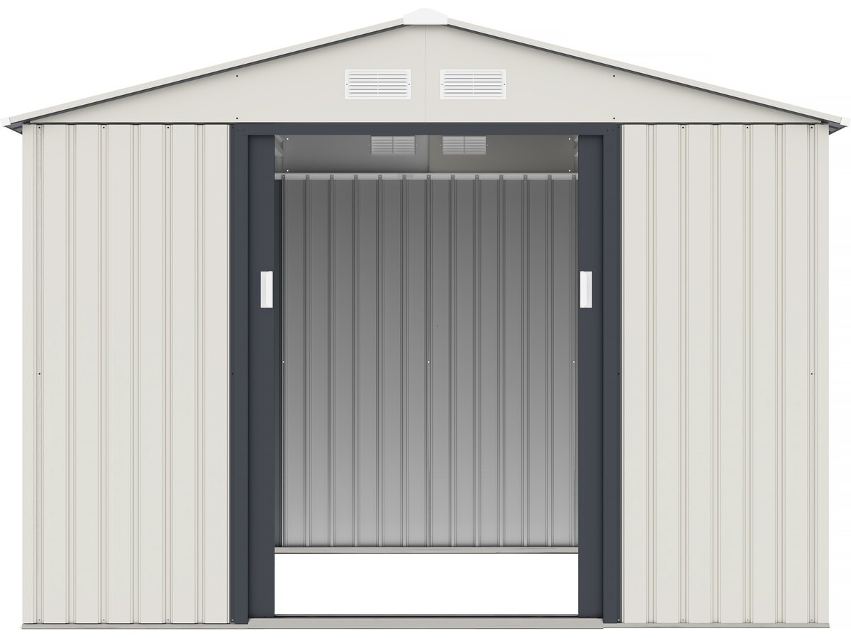 Casetta da giardino in metallo "Nebraska" - 5,29 m² con grondaia e raccoglitore d'acqua