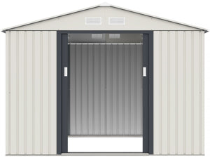 Casetta da giardino in metallo "Nebraska" - 5,29 m² con grondaia e raccoglitore d'acqua
