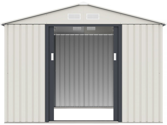 Casetta da giardino in metallo "Nebraska" - 5,29 m² con grondaia e raccoglitore d'acqua