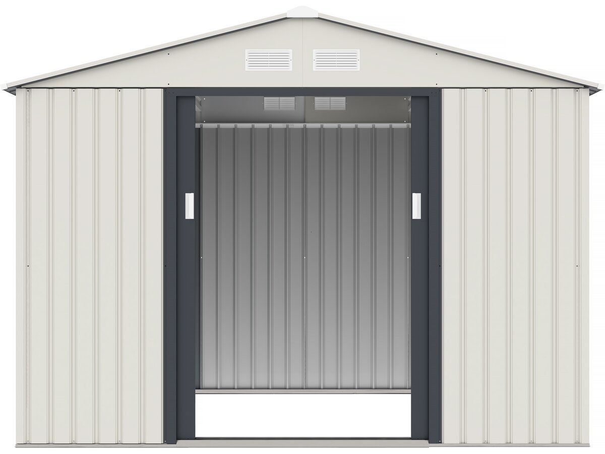 Casetta da giardino in metallo Nebraska - 5,29 m² con pannelli solari