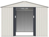 Casetta da giardino in metallo Nebraska - 5,29 m² con pannelli solari