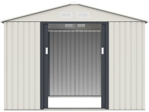 Casetta da giardino in metallo Nebraska - 5,29 m² con pannelli solari