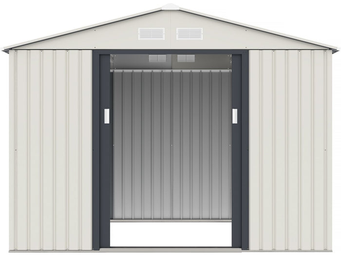 Casetta da giardino in metallo Nebraska - 5,29 m² con pannelli solari