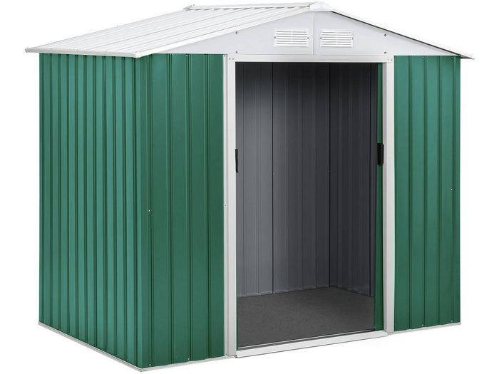 Capanno da giardino in metallo "Rosas" 2,71 m² con riparo legna