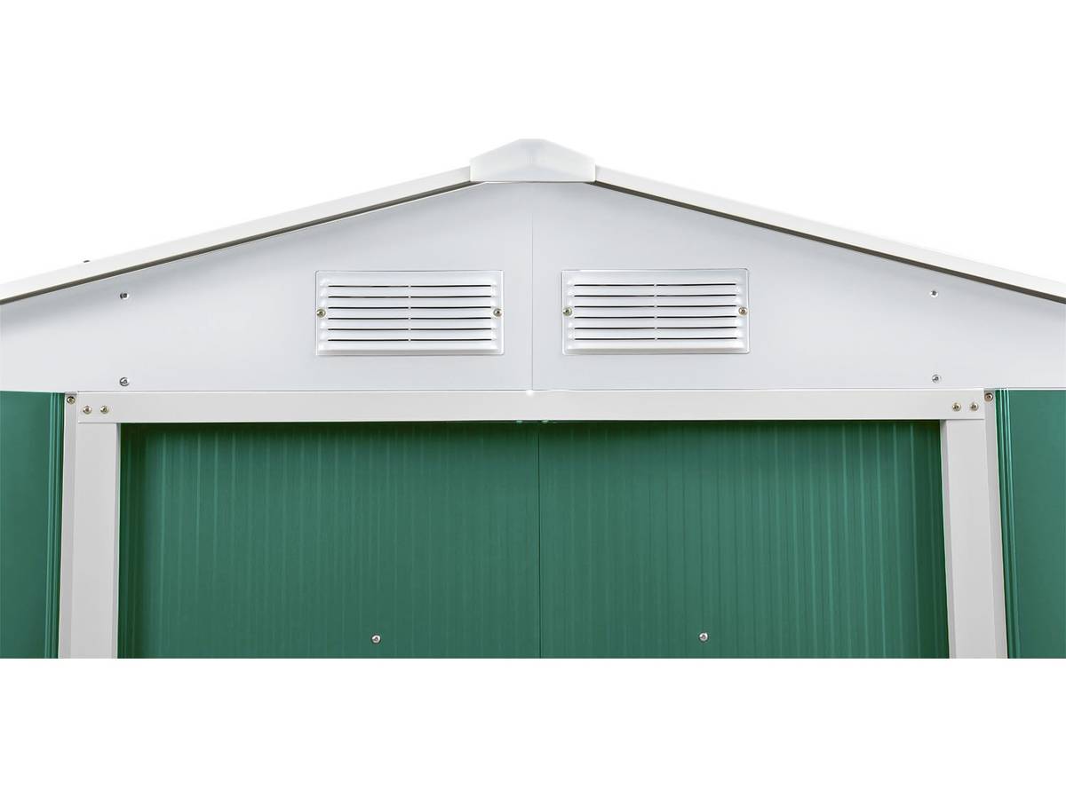 Capanno da giardino in metallo "Rosas" 10.85 m con riparo legna