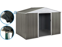 Capanno da giardino in metallo "Dallas" - 8,84 m² con grondaia