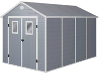 Capanno da giardino in resina Texas 8,82 m² 368x242x239 cm colore Grigio