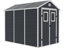 Casetta da giardino in resina "Texas" - 5,23 m² - Kit di ancoraggio incluso - Antracite