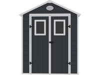 Casetta da giardino in resina "Texas" - 5,23 m² - Kit di ancoraggio incluso - Antracite