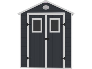 Casetta da giardino in resina "Texas" - 5,23 m² - Kit di ancoraggio incluso - Antracite