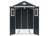 Casetta da giardino in resina "Texas" - 5,23 m² - Kit di ancoraggio incluso - Antracite