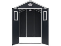 Casetta da giardino in resina "Texas" - 5,23 m² - Kit di ancoraggio incluso - Antracite