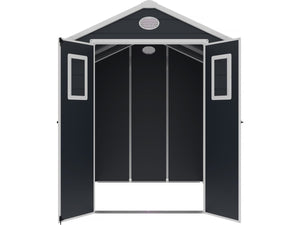 Casetta da giardino in resina "Texas" - 5,23 m² - Kit di ancoraggio incluso - Antracite