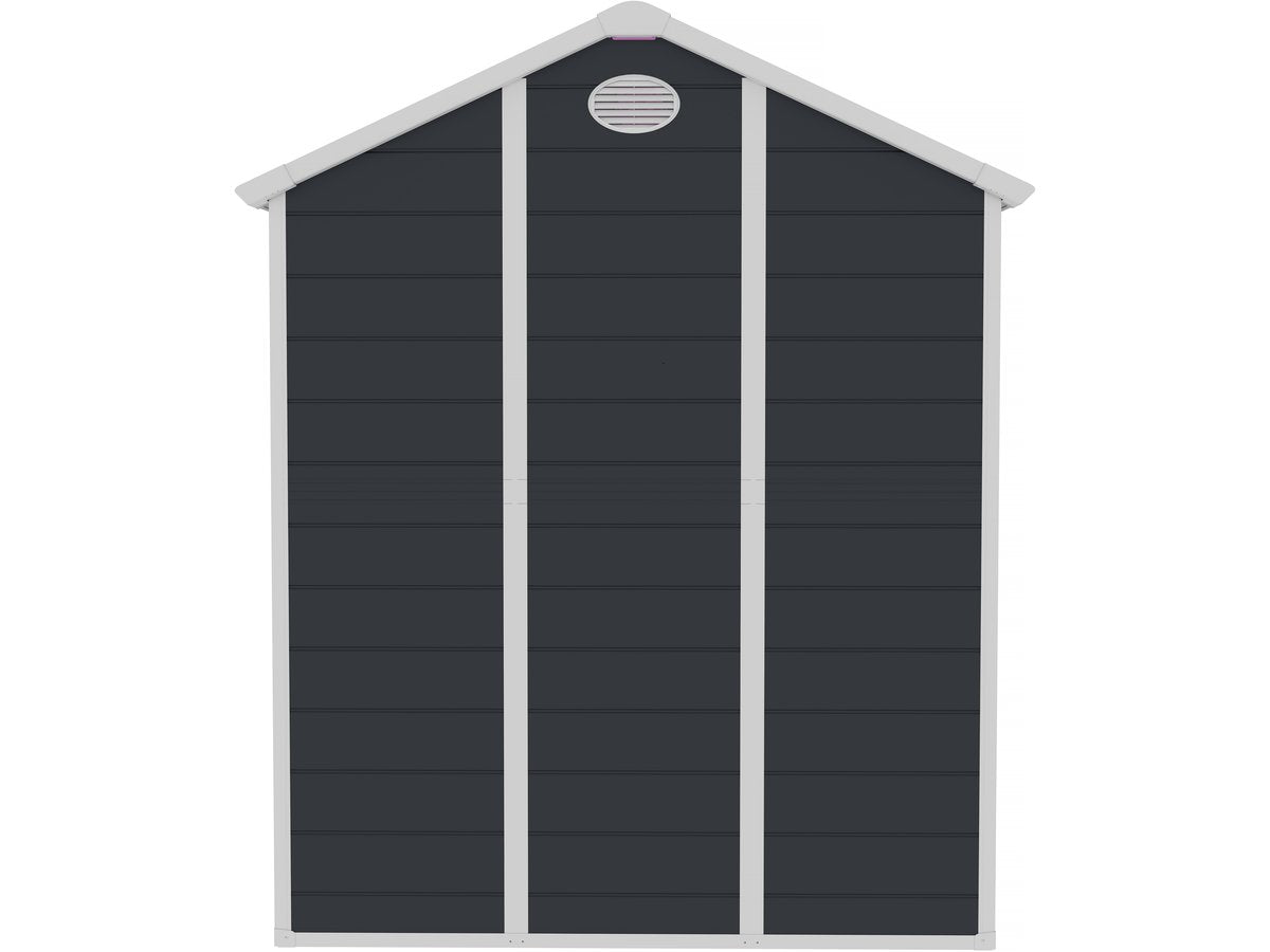 Casetta da giardino in resina "Texas" - 5,23 m² - Kit di ancoraggio incluso - Antracite