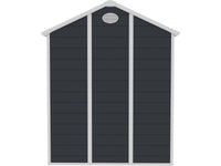 Casetta da giardino in resina "Texas" - 5,23 m² - Kit di ancoraggio incluso - Antracite